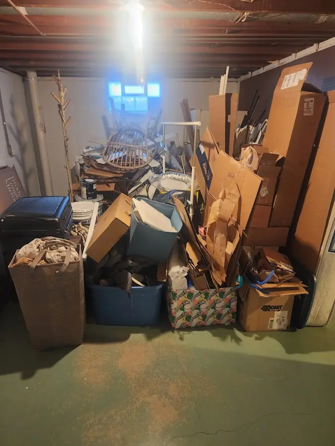 Roll-off dumpster container at job site for 15 Yard Dumpster Rental in Fate